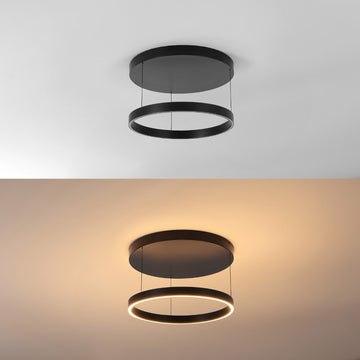 Jense 23.75" Minimalist Modern Metal Adjustable Dimmable Ring LED Pendant - JONATHAN Y